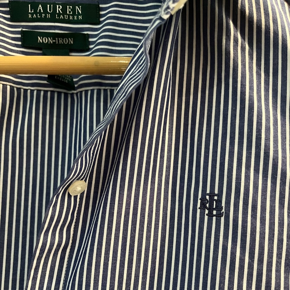 Lauren Ralph Lauren striped blue button up